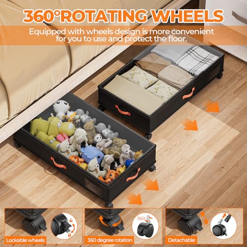 Under-Bed-Storage-with-Wheels2-Pack-Under-Bed-Storage-Containers-with-Clear-LidsXXL-Large-Under-the-Bed-Storage-Organizer-Bins-With-HandlesSpace-Saving-Design-for-ClothesShoesBooks-Black