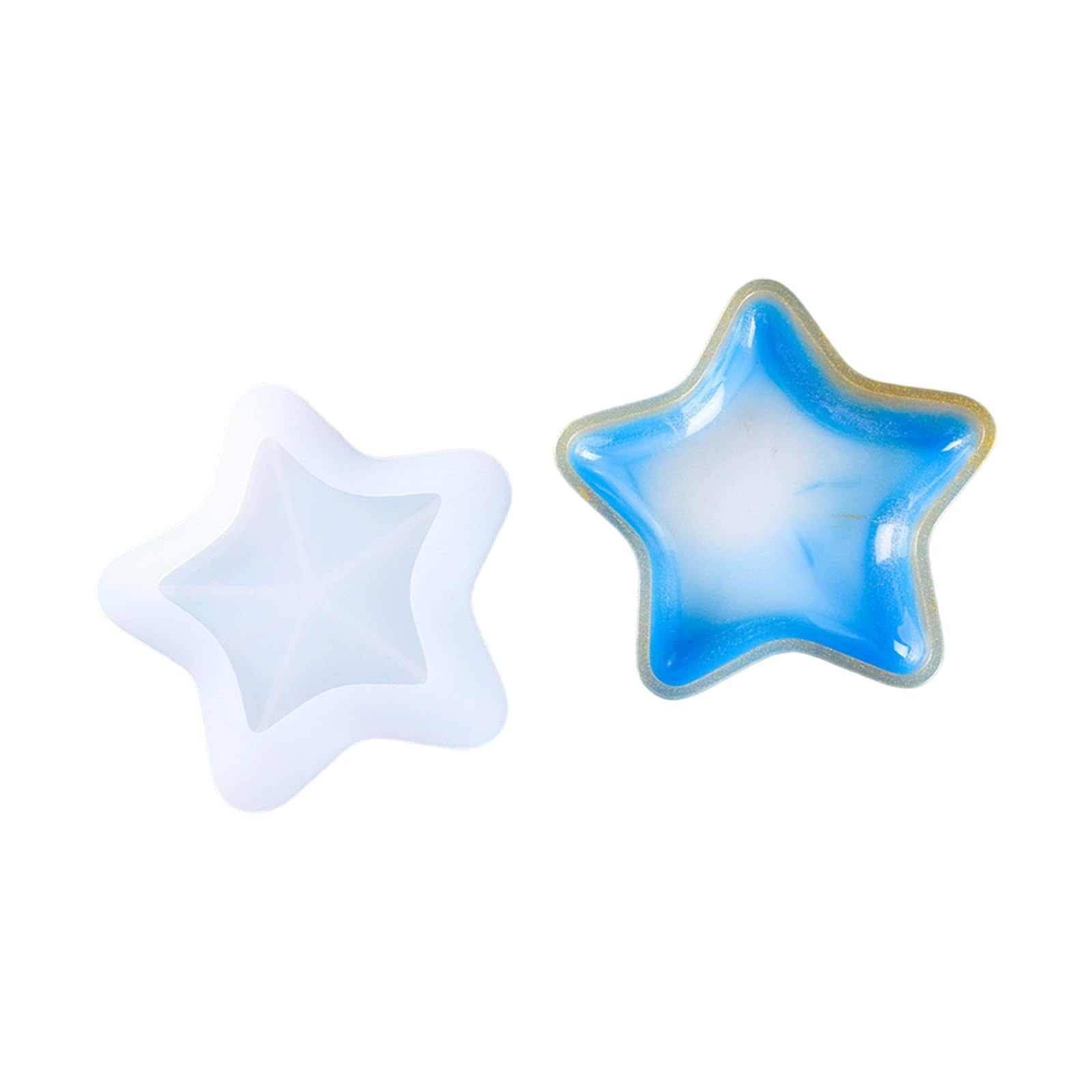 Buxuaaaa Coastal Theme Resin Tray Mold Food Grade Silicone Easy Demold for Epoxy Resin Making Jewelry Tray Home Decoration Silicone Art Molds