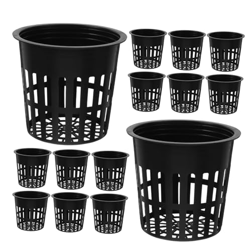 BESPORTBLE 25piezas Cesta De Hidropónica De Plástico Macetas De Malla para Cultivo Sin Tierra para Verduras Flores y Plantas Acuáticas Jardín Hidropónico
