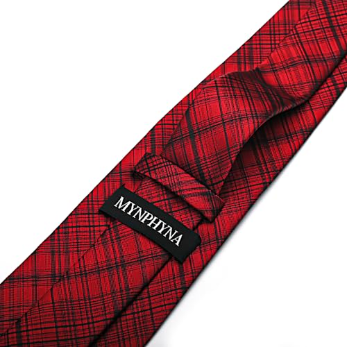 Image of Men's Tie Set with Pocket Square, Cufflinks and Gift Box | 100% microfiber; tie 59 x 3.15 in; square 10 x 10 in; gift box included