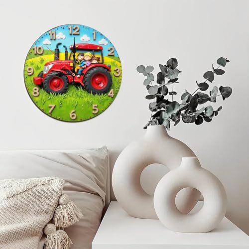 Reloj de pared infantil con diseño granja 10 pulgadas miniatura 6