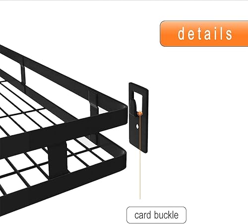 Miniatura 8 de Estante organizador de especias montado en la pared para cocina, múltiples tamaños y combinaciones, estante colgante para tarros de especias con 3