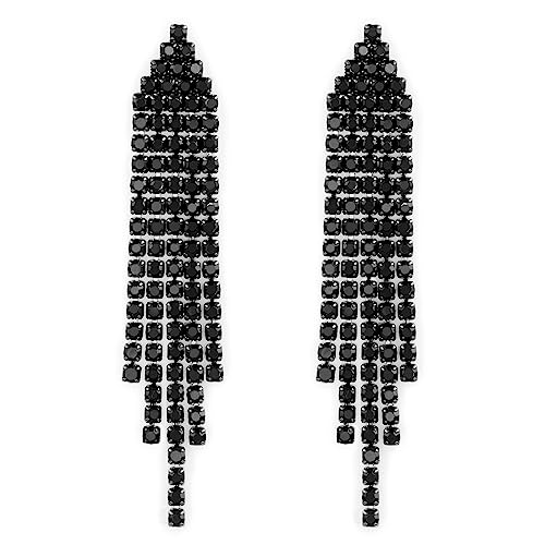 SELOVO Chandelier Tassel Dangle Linear Drop Earrings Party Jewelry Clear Austrian Crystal