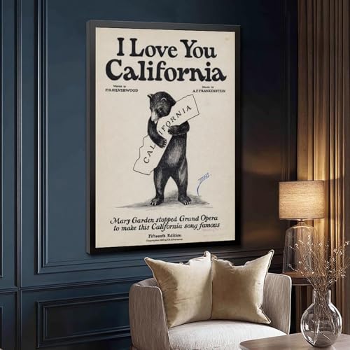 Impression sur toile I Love You California pour habiller un mur vide de bureau - 3