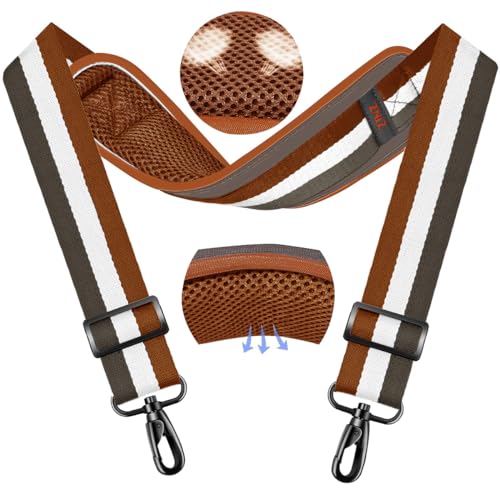 Image of ZINZ 79.5 inch Universal Strap with Ultra-Thick Fixed Breathable Pad - Adjustable Heavy-Duty Shoulder Strap for Laptop, Crossbody, Luggage, Gym, Camera Bag and More - TW01B07