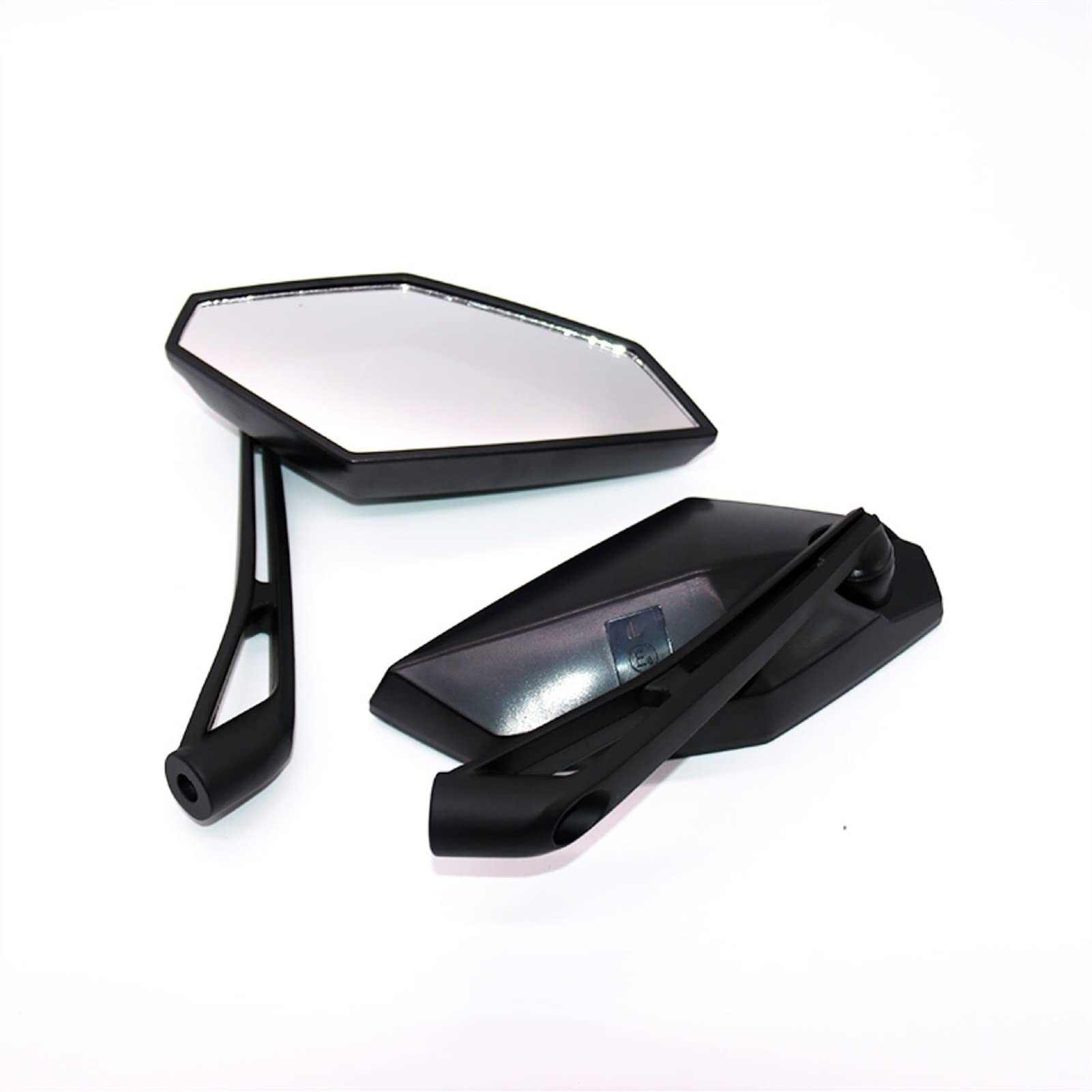 Espejo de la Motocicleta Espejo retrovisor Espejo Lateral Aluminio 8mm 10 mm for 250 600 900 CB400 VTR250 125 (Color : Black)