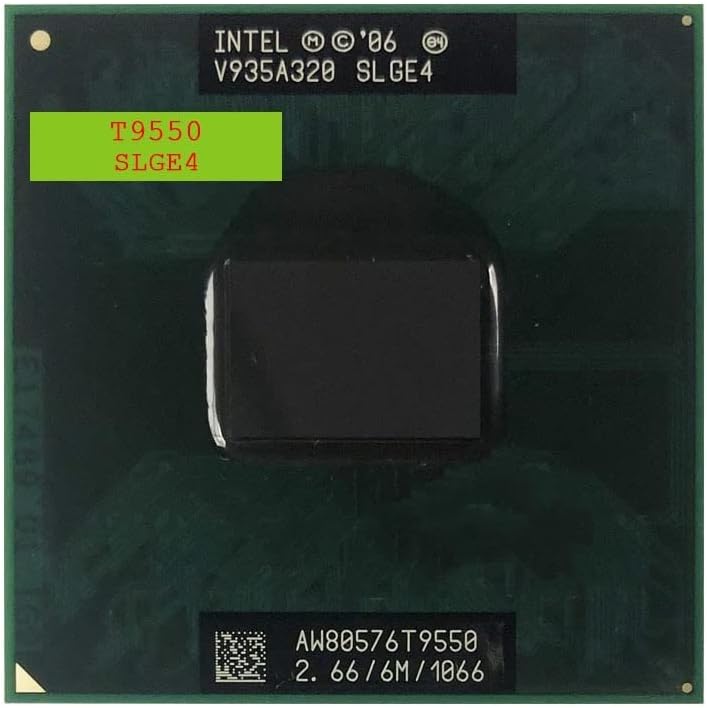 Intel Core 2 Duo T9550 SLGE4 2.6 GHz Dual-Core Dual-Thread CPU Processor 6M 35W Socket P