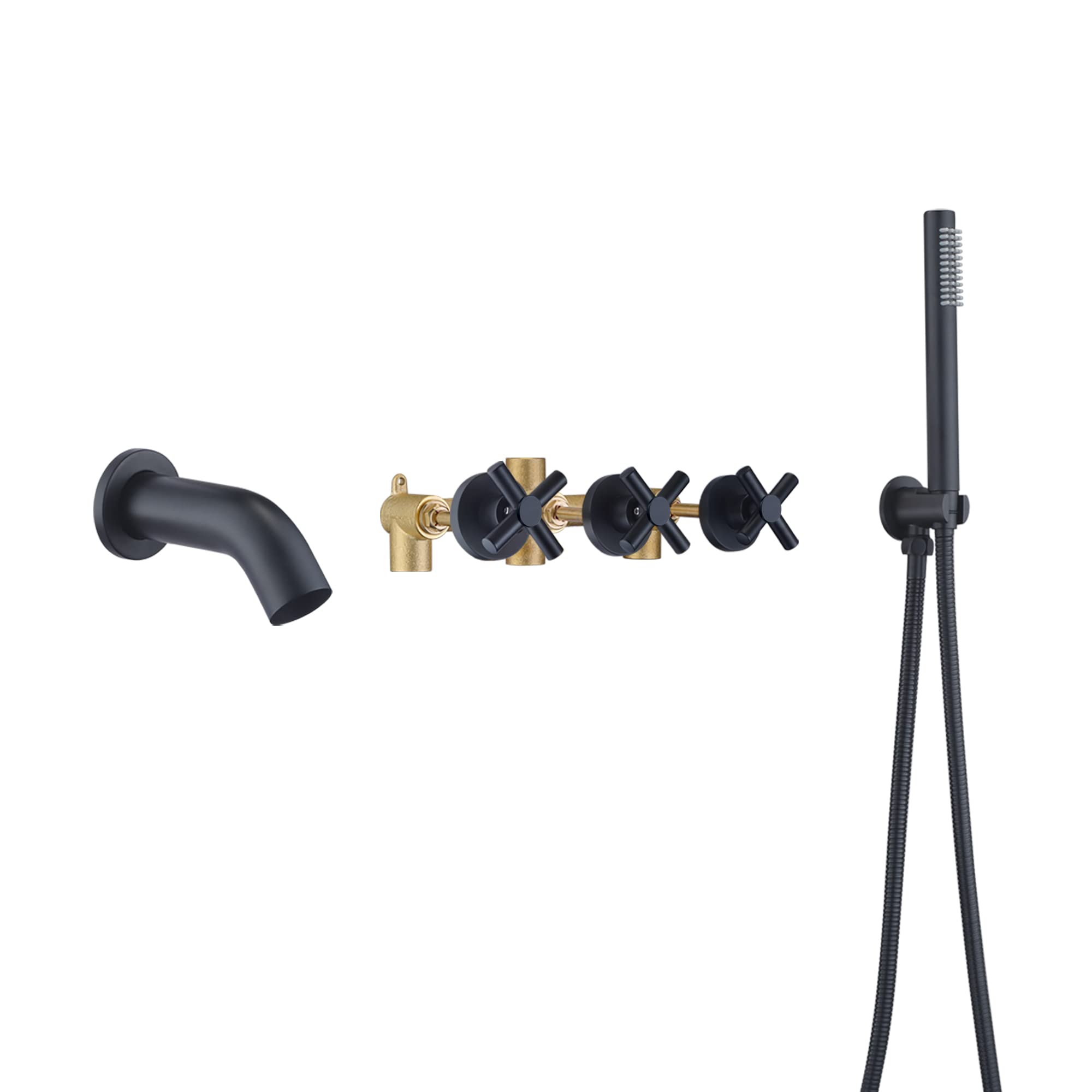 Bateria wannowa ścienna S2133DW + bateria umywalkowa łazienkowa S1425-MB