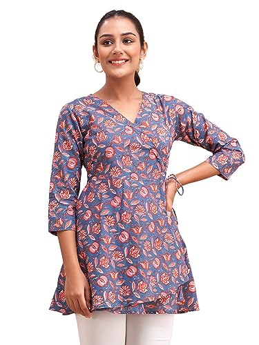 Image of feranoid Women Cotton Angrakha Kurti