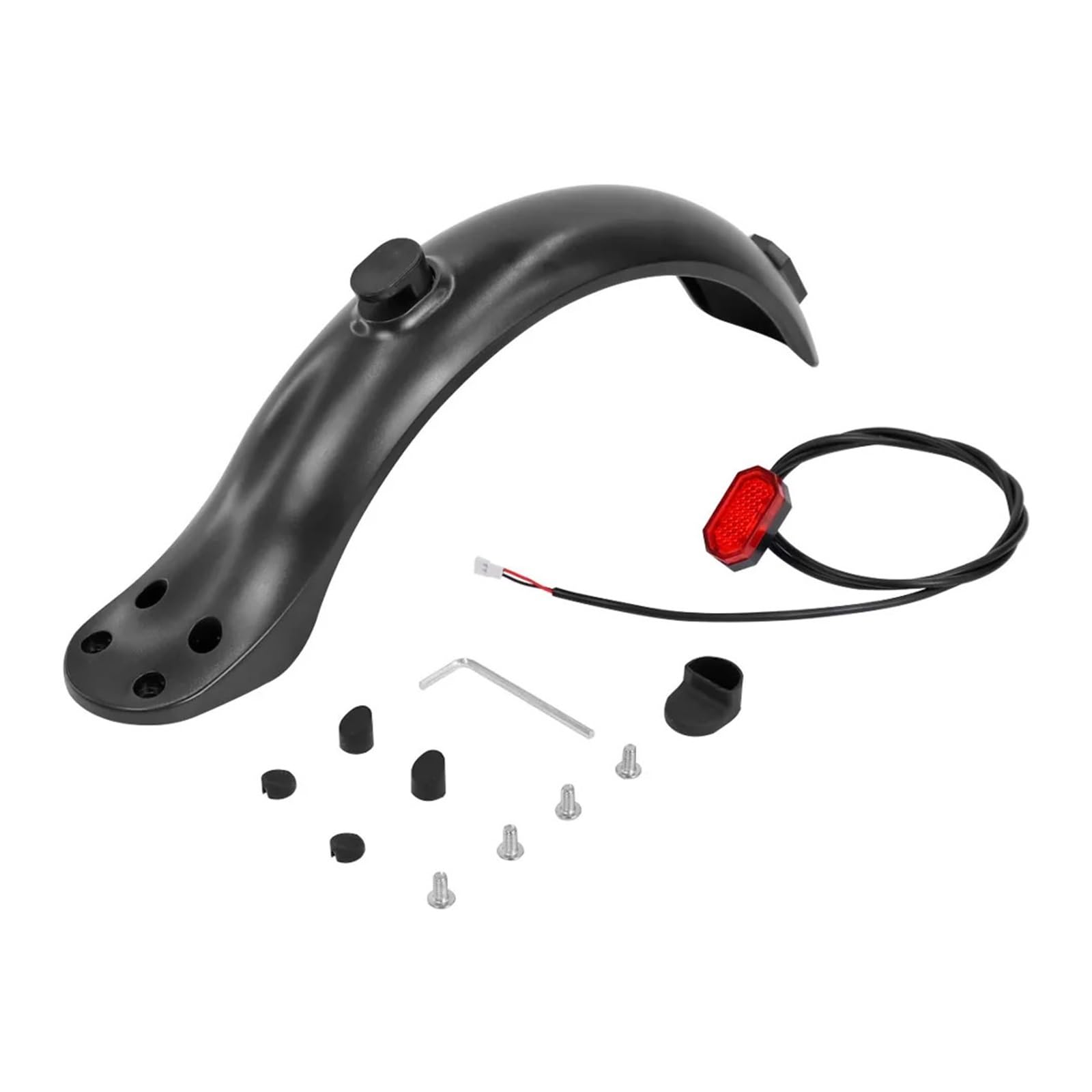 Scooter Parts Screws Hole Rear Fender Taillight Electric Scooter Parts  Four-Hole Scooter Rear Mudguard Tire Splash Fender Guard Accessories(Black