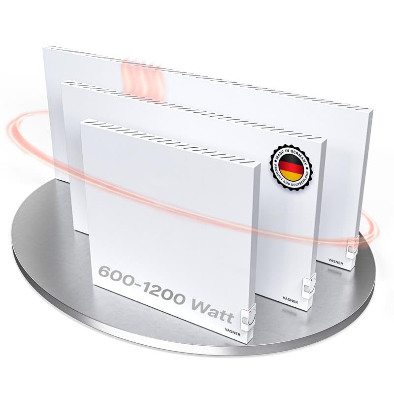 VASNER Konvi Infrarotheizung mit Thermostat – Hybrid Elektroheizung...