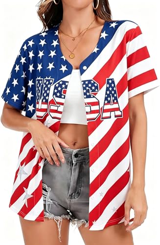 4th-of-July-USA-Jerseys-for-Women-American-Flag-Patriotic-Shirts-250th-Anniversary-Button-Down-Baseball-Tee-Top