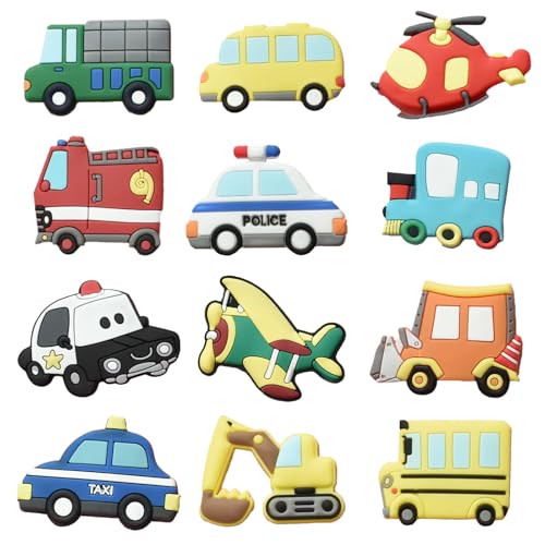 Tadpolez 12 Pezzi Magneti Da Frigorifero Bambini,Auto Calamite da Frigo,Auto Magnetici per Lavagna,Magnetici,Simpatici Magneti da Frigorifero,per Bambini Che Imparano Lavagna (Auto)