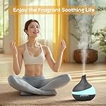 500ML Essential Oil Diffuser: Aroma Diffuser with Remote Control for Hotel Spa Yoga Room - Humidifier with 14 Colors LED Night Light for Bedroom Home Relaxation - Image 3