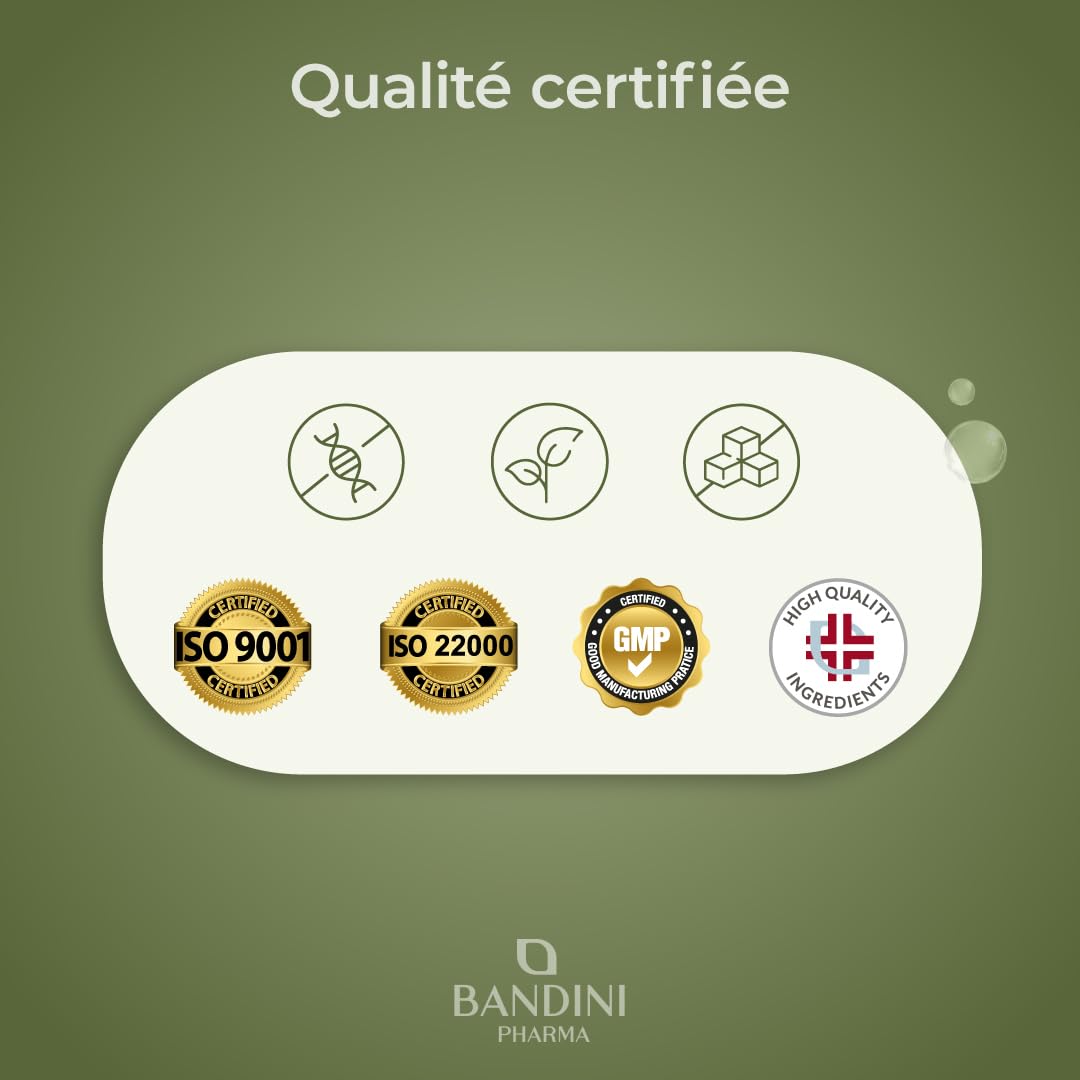 Bandini® Glucomannane Konjac Extra Fort - 240 Gélules 4200mg par jour - Glucomannan enrichi en Chrome, Inuline et Vitamine B3 - Fibre végétale de la racine de konjac - Supplément puissant et efficace