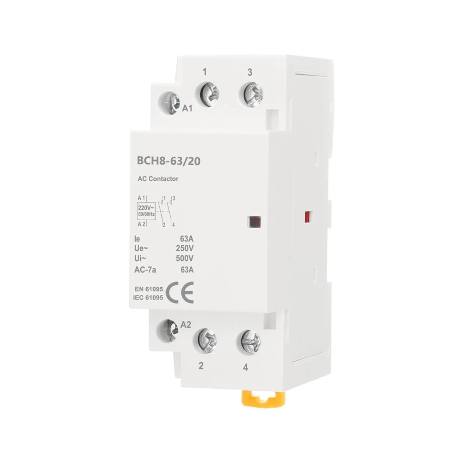 BCH8-63/20 63 A obciążenie domowy stycznik AC 2-biegunowy 2NO AC stycznik AC24V/110V/230V uniwersalna kontrola obwodu (AC 110V)