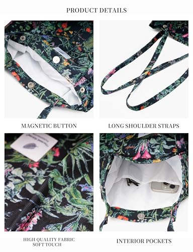 Image of TOPASION Cute Corduroy Tote Bag Canvas Shoulder Handbags for Women Travel Shopping