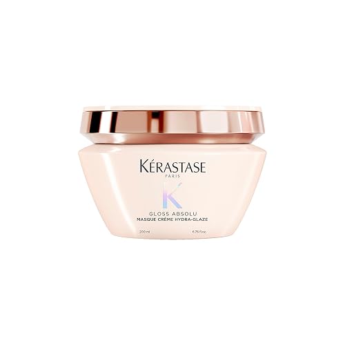 KÉRASTASE Gloss Absolu High Shine Anti Frizz Mask For Medium To Thick Hair | Deeply nourishing, anti-frizz, adds shine and smoothness, formulated with hyaluronic acid - 6.8 Fl Oz (Pack of 1)