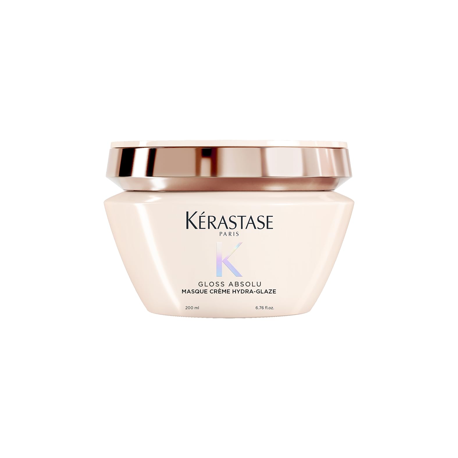 Kérastase Gloss Absolu Masque Crème Hydra-Glaze, Haarmaske für Glanz & Geschmeidigkeit, Anti-Frizz Haarkur für dickes, trockenes & geschädigtes Haar, Vegane Haarpflege mit Hyaluron, 200 ml