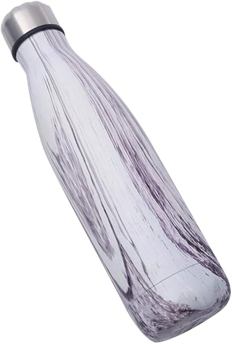 Amazon 水筒 500ml ステンレスボトル 真空カップ 保温 保冷 真空断熱 直飲み スポーツボトル 魔法瓶 木目 星空 大理石 男女兼用 子供用 ウォーターボトル アウトドア 登山 ドライブ おしゃれ 水瓶 白い百合 水筒 マグボトル オンライン通販