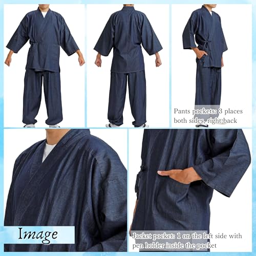 Edoten Samue denim men's 4.5 oz light denim fabric (cotton 100%) soft yarn-dyed fabric oversize3