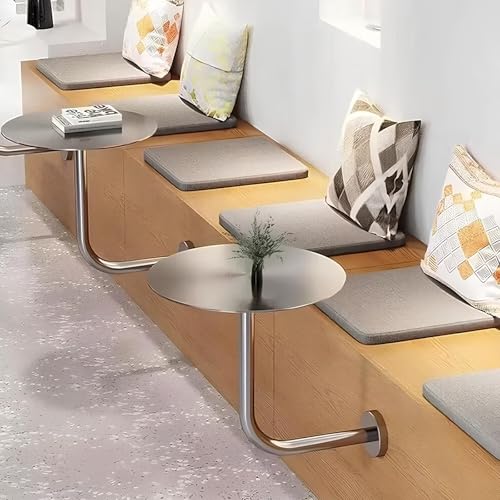 Petits espaces : la table basse ronde murale flottante en L - 7