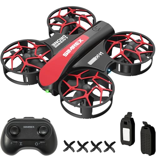 SIMREX Mini Drone for Kids & Beginners, RC Quadcopter with Altitude Hold, 3 Speed Modes, One Key Takeoff/Landing, Headless Mode, Cool LED Lights, Stunt Flip, Ideal Christmas Birthday Gift Toy(Red)