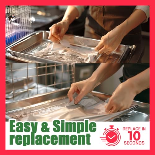 Image of HA SHI Large Bird Cage Liners, 31 x 21.5 in, 120 Ink-Free Newsprint Sheets | Extra-large 31 x 21.5 in newsprint liners, 120 count. One sheet covers big cages and small-pet trays; ink-free, cut to fit.