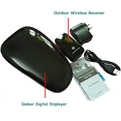 Wireless Weather Station Clock Pebble LED Alarm Clock Wireless Weather Report