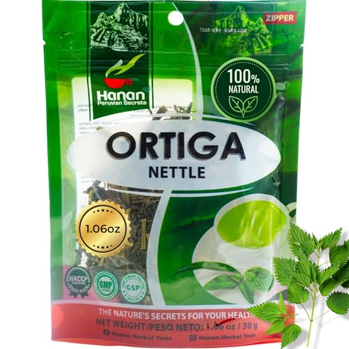 Hanan Nettle Tea Loose Leaf Herb 30g All-Natural Dried Stinging Nettle Tea Te de Ortiga From Peru - Herbal & Supplement 1.06 oz