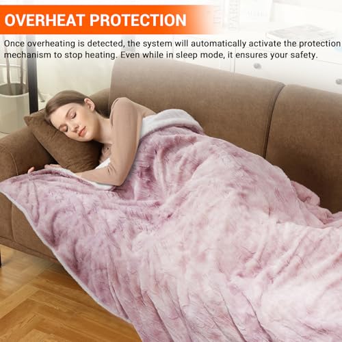 Caromio LY-4HB-PVPINK50*60_15A829UC Heated Electric Throw Blanket thumb #4