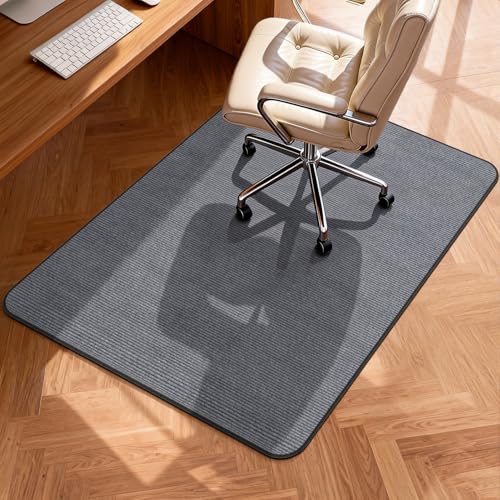 Corduroy Office Chair Mat for Hardwood & Carpet Floors