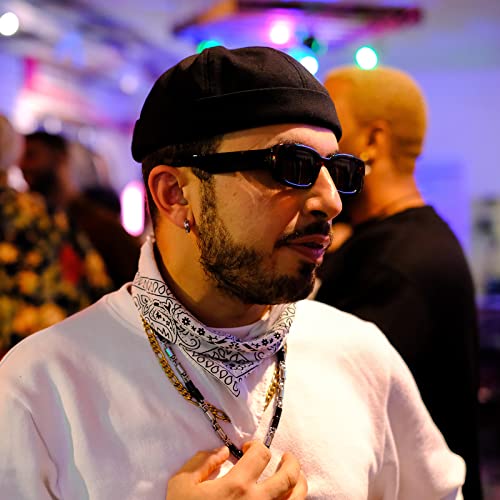 Pibupibu 8/20 Pack Colorful Small Rectangle Party Sunglasses Bulk, Vintage Narrow Square Y2K Glasses for Women Men3