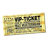 Einladung Einladungskarte Geburtstag VIP-Ticket gold individuell