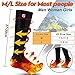Autocastle Unisex Electric Heated Socks Rechargeable Battery Powered Heating Socks Men Women Battery Operated Winter Warm Socks Kit Novelty Sports Outdoor Camping Hiking Climbing Skiing Foot Warmer