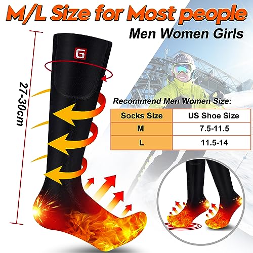 Autocastle Heated Socks for Men - Electric, Rechargeable (3 Levels), Warm & Washable for Skiing, Hunting, Hiking, Arthritis & More by Autocastle - Used condition - Image 6