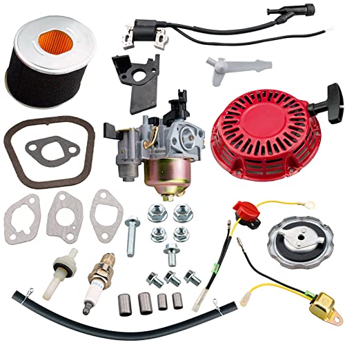 JJing Recoil Starter Carburetor Air Filter kit for Honda GX160 GX200 GX140 Harbor Freight 212 173 R210 Engine Go Kart Champion 163cc 196cc 208cc Engine by JJing - Used condition - US$17.56