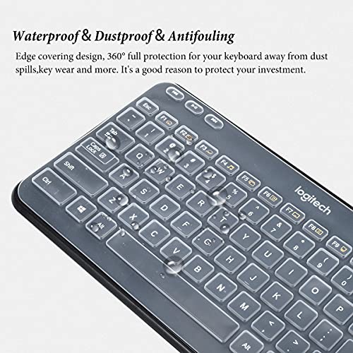 Keyboard Cover Skin for Logitech Wireless MK360 Keyboard/Logitech K360 Keyboard, Logitech MK360 K360 Keyboard Protector Accessories - Clear
