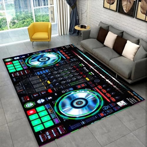 Tapis de décoration intérieure instruments musique DJ doux 120x160 - 2