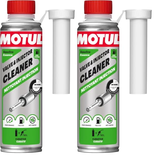 Motul - Nettoyant Injection Essence - Additif Curatif Moteurs Essence - Performance - Réduction Consommation et Émissions - Idéal Avant Contrôle Technique - Valve & Injector Cleaner Gasoline - 300 ML