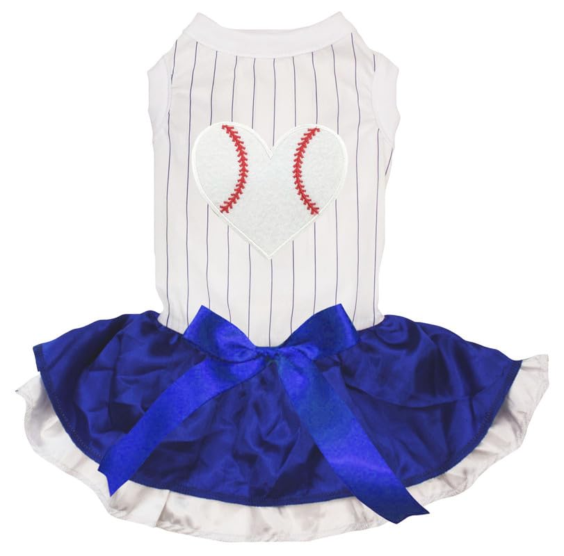 Robe de baseball pour chien avec cœur pour les balades printanières en taille XL