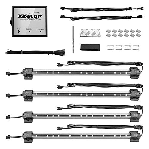 GREEN 4pcs 36 LED Waterproof Three Mode Neon Accent light Kit for Car Interior Trunk Truck Bed Bush Fender - Thumbnail 2