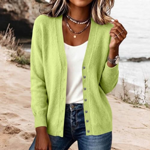 Cardigan Sweaters for Women V Neck Long Sleeve Knit Cardigans Shrug - image 2