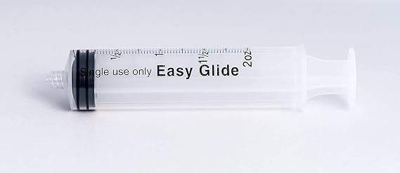 60CC Syringe Only with Luer Lock Tip - 25 Syringes Without a Needle by Easy Glide - Great for Medicine, Feeding Tubes, and Home Care