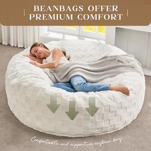 Image of Hobestluk Giant Bean Bag Chairs 6FT Oversized BeanBag Chair for Adult Jumbo