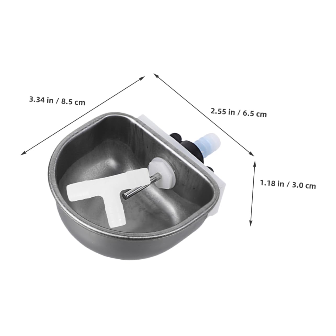 BESTonZON 2Pcs Stainless Steel Automatic Water Bowl for Small Animals Easy to Clean and Spill Drinking Cup for Bunny Hydration Cages