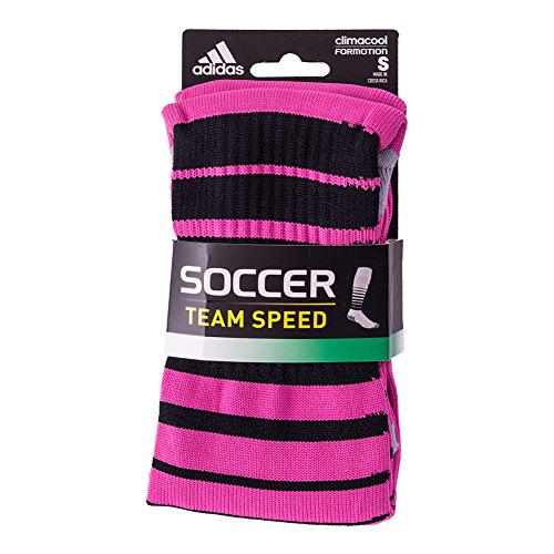 adidas Team Speed Soccer Sock, Intense Pink/Black, Small