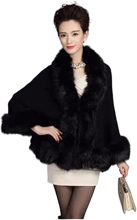 Cashmere Pashmina Group Poncho-Fur-Coat-Cape-Faux Fur-Ruana-blanket ...