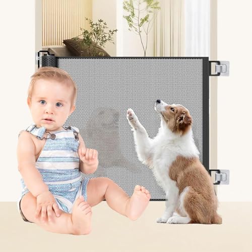 Treppenschutzgitter Türschutzgitter Ausziehbar 0-180 cm Kinderschutzgitter Hundegitter Baby Schutzgitter für Treppen und Türen Ausziehbares Sicherheitsgitter Schutzgitter Treppe Ohne Bohren(180*78CM)