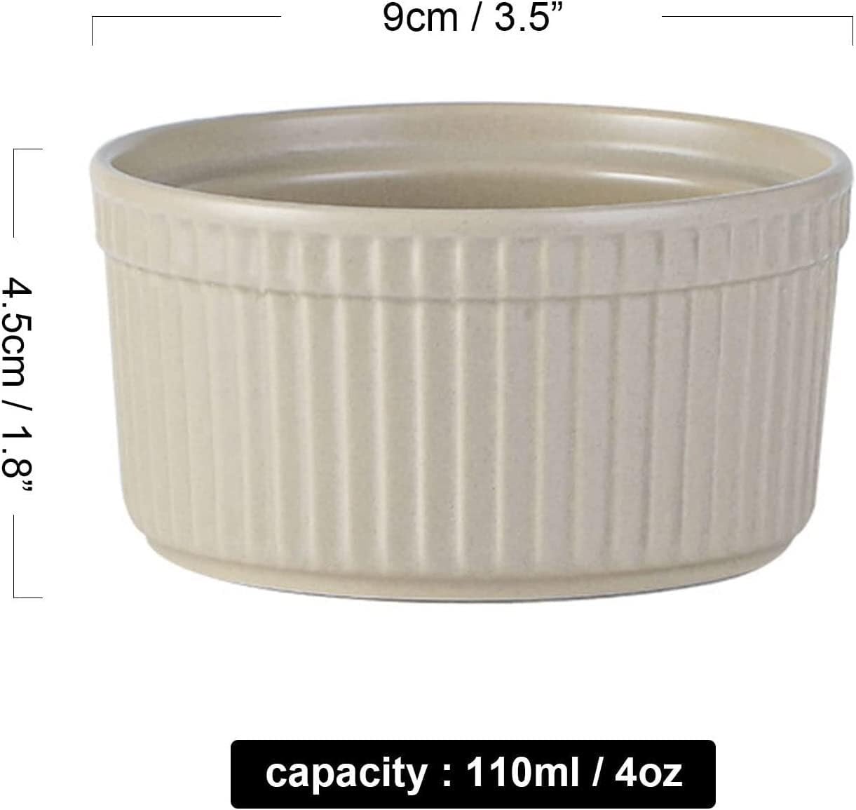 Bol à soupe, bol à riz, bol à déjeuner, ensemble de ramequins, 120 ml, ramequins à crème brûlée, plats à soufflé allant au four, ramequins à soufflé, ramequins for friteuse à air-rose-lot de 2 ( Color